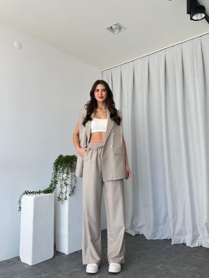 Kadın Amelia Çizgili Pantolon