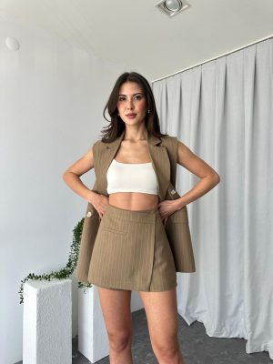 Kadın Amelia Vizon Şort Etek