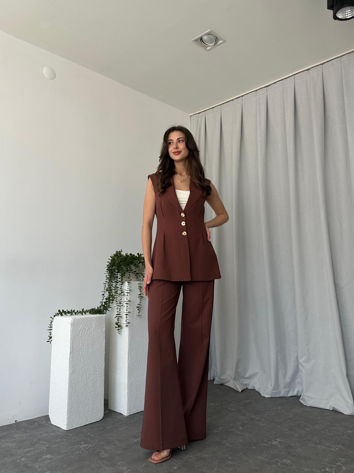 Kadın Ava Kahverengi Takım - Görsel 3