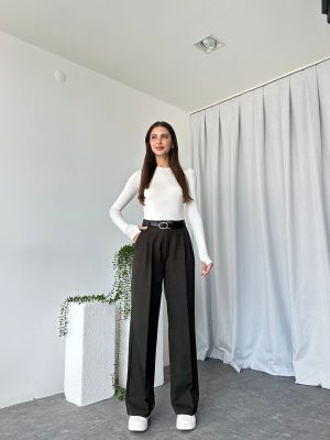 Ivy Haki Yün Efekt Pantolon