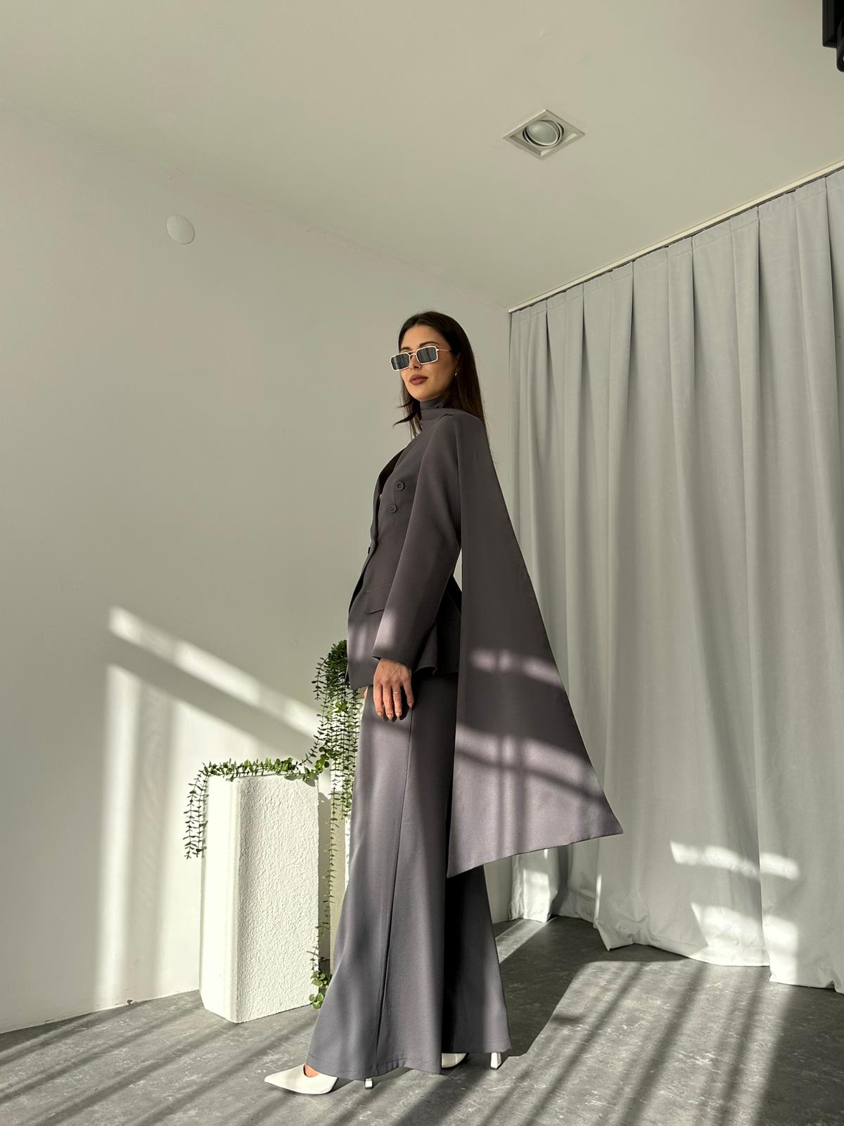 Kadın Amara Füme Ceket-Pantolon Takım - Görsel 8